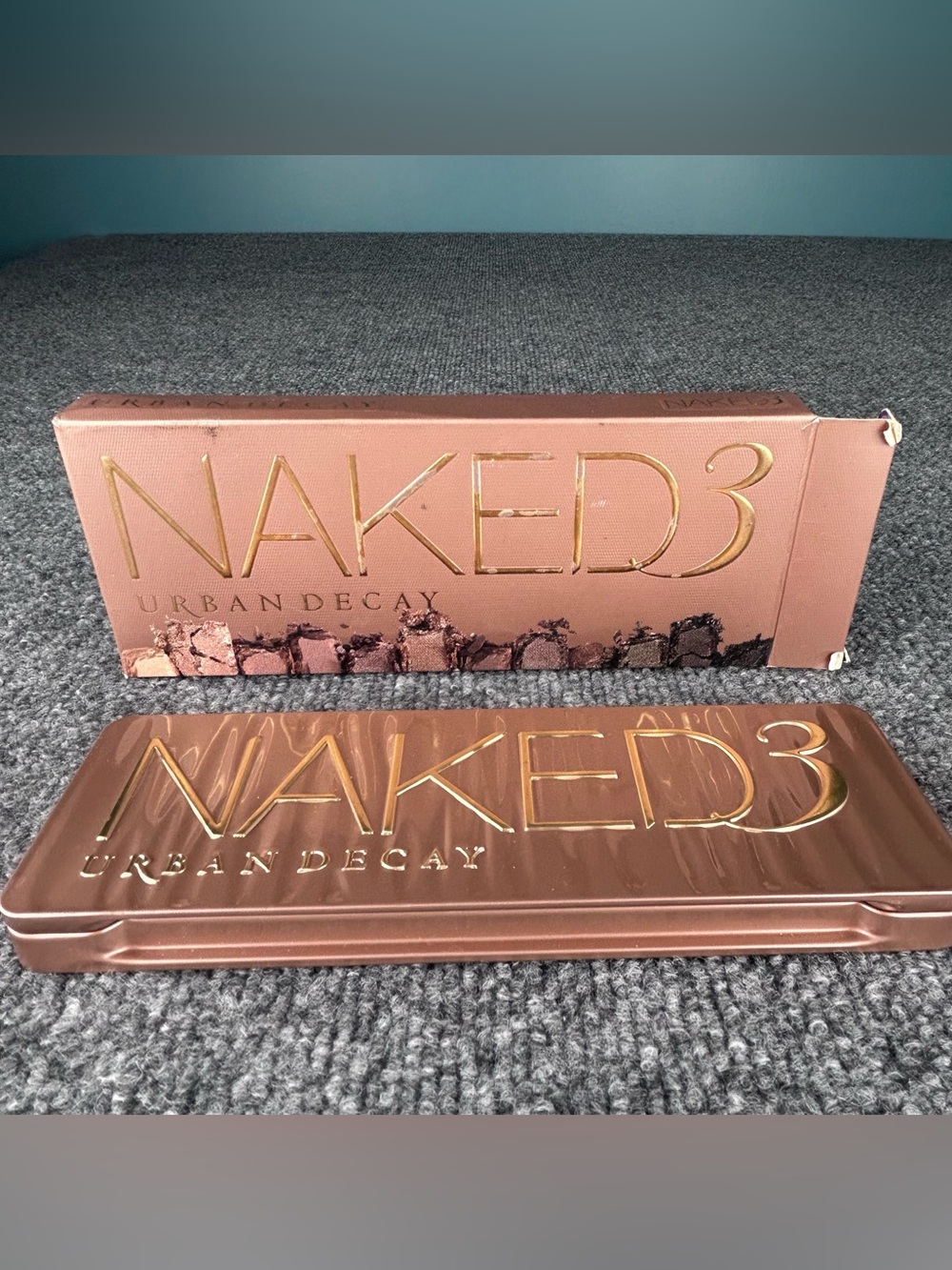 Urban Decay Naked 3 Eyeshadow Palette 12 Rose Neutral Shades ~New in Damaged Box